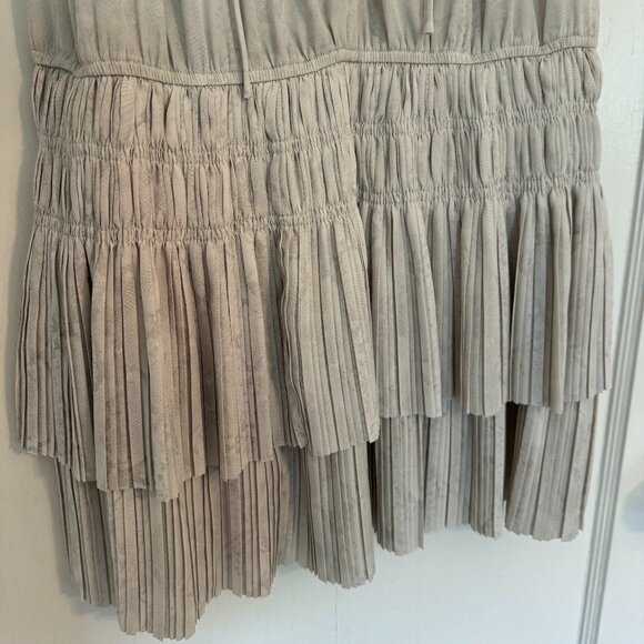 Title: Current Air Light Beige Sleeveless Tiered Dress - Size S - Picture 2 of 7